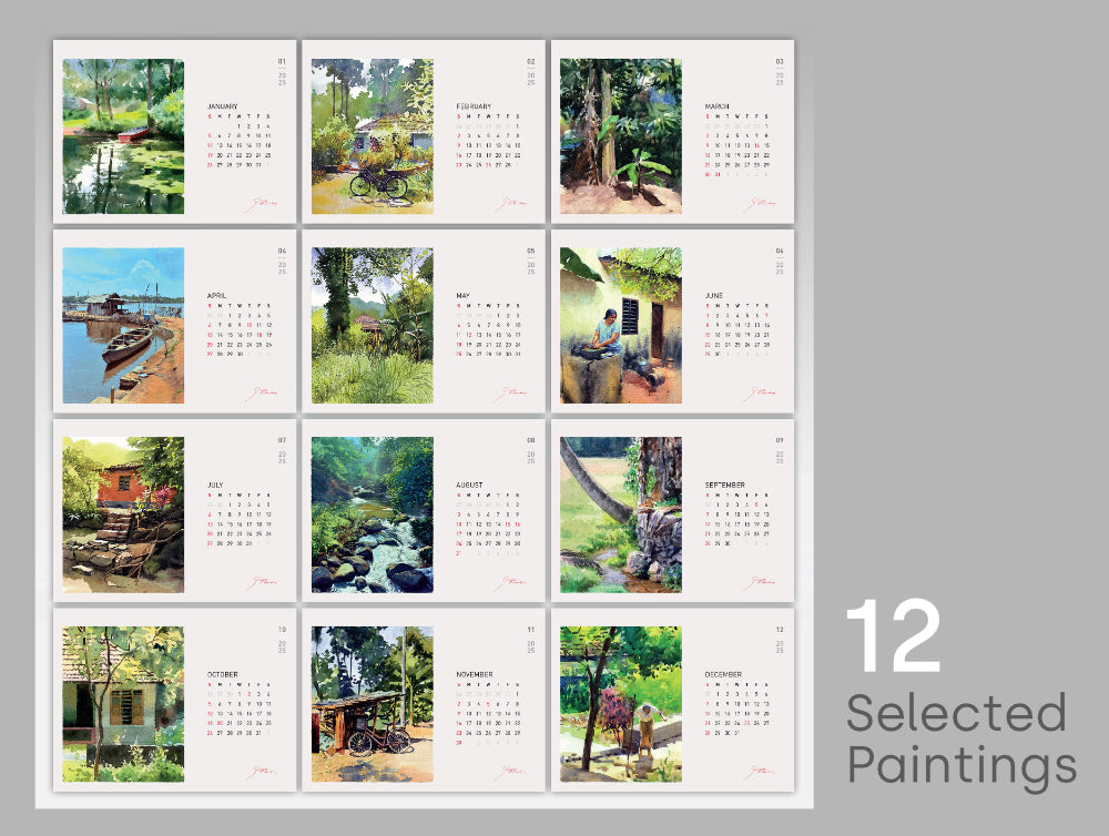 2025 Artistic Calendar by Sujith Navam