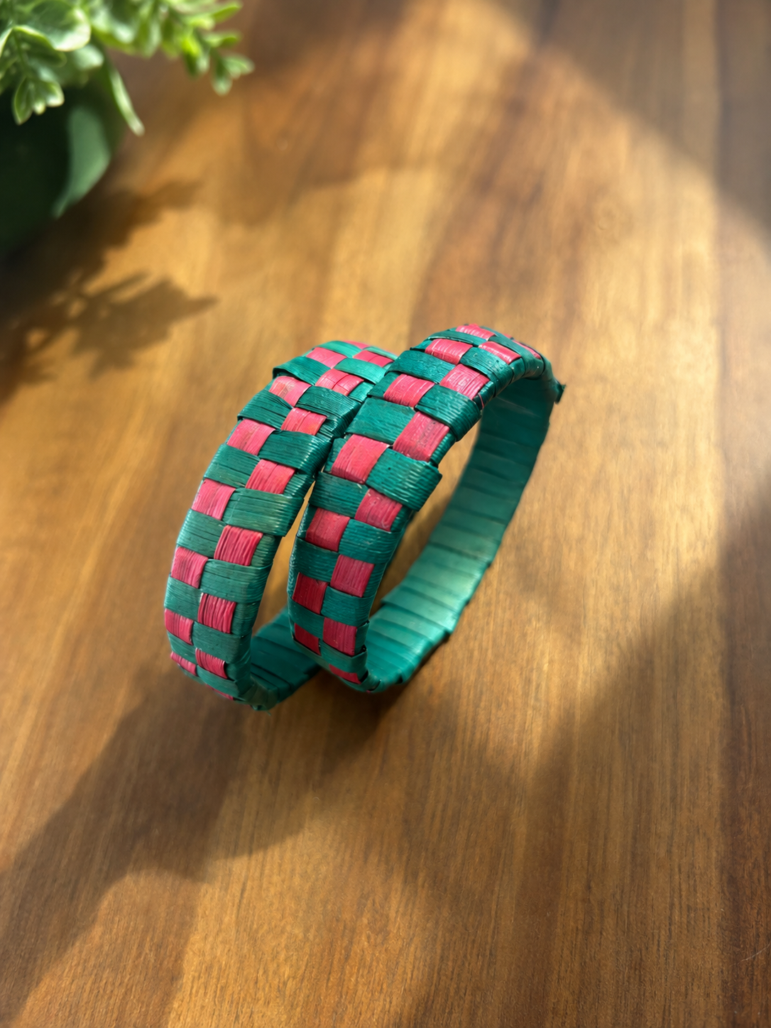 Thazhampoo bangle -Green and Red Size 2.10 Set of 2