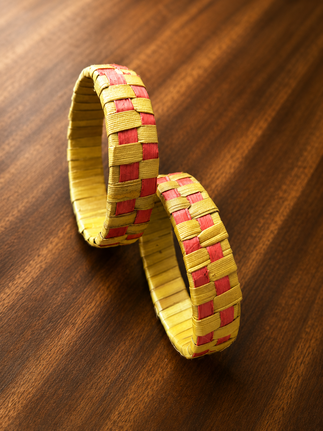 Thazhampoo bangle - yellow and orange size 2.8 set of 2