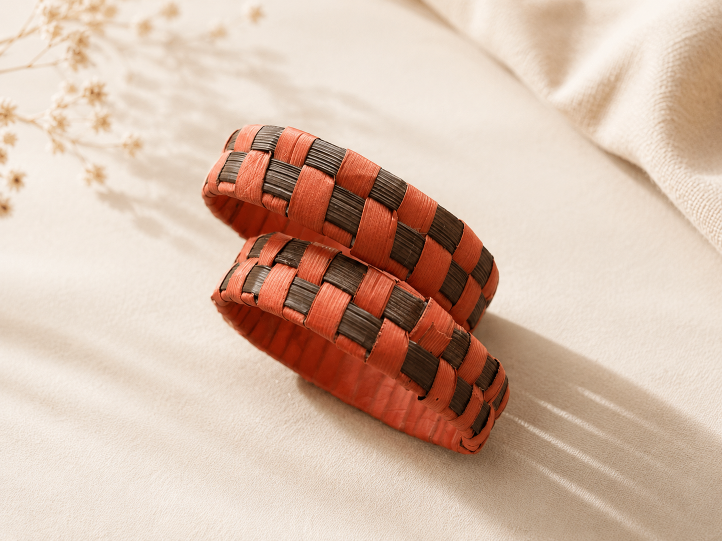 Thazhampoo bangle-Rust and Brown 2.6 Set of 2