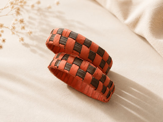 Thazhampoo bangle-Rust and Brown 2.6 Set of 2