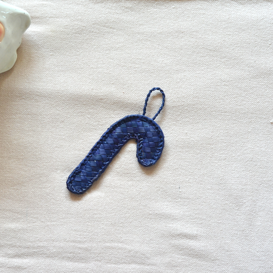 Candy Cane Ornament – Blue