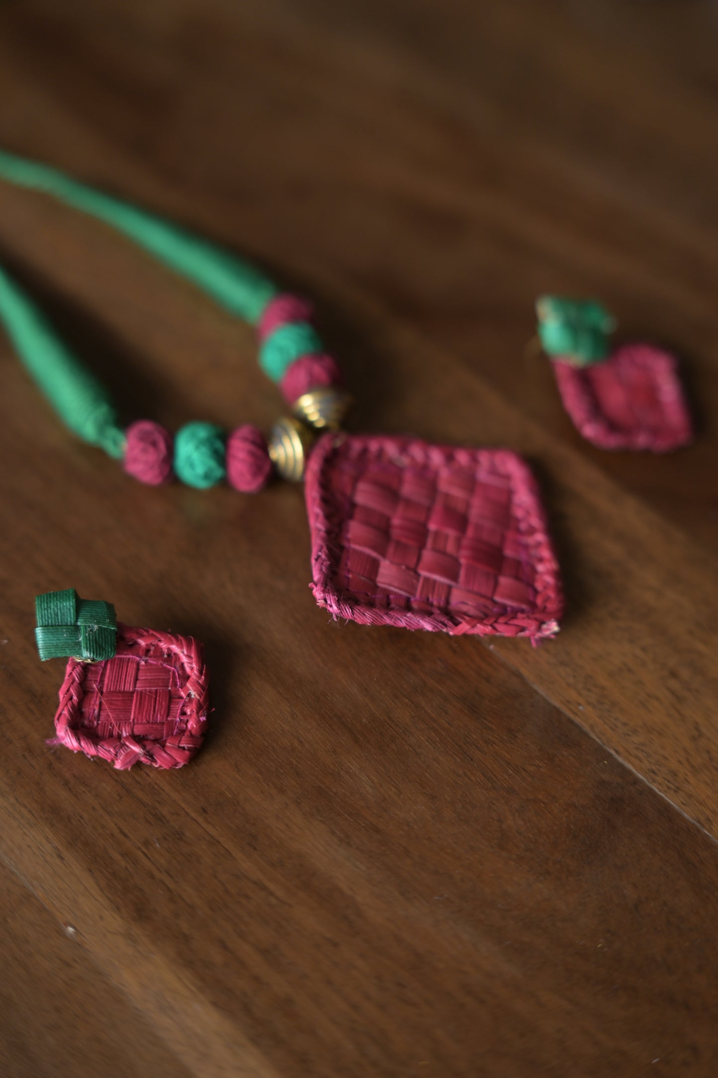 thazhampoo necklace with diamond Pendant Set