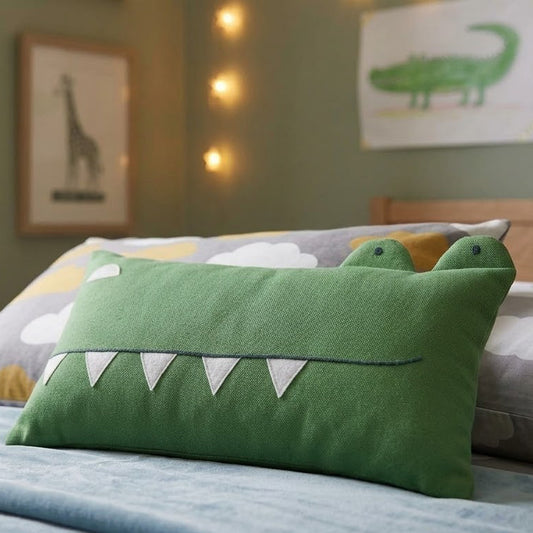 Crocodile Cute Shape Cushion| Soft Decorative Throw Pillow Nursery, Bedroom & Playroom Korean Style