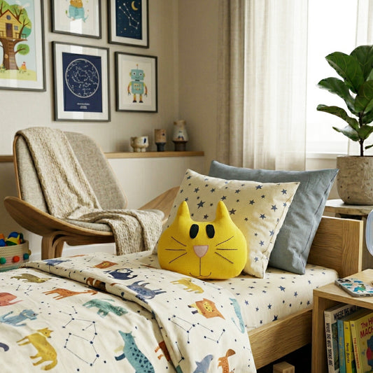 Cat Cute Shape Cushion | Soft Decorative Throw Pillow Nursery, Bedroom & Playroom Korean Style