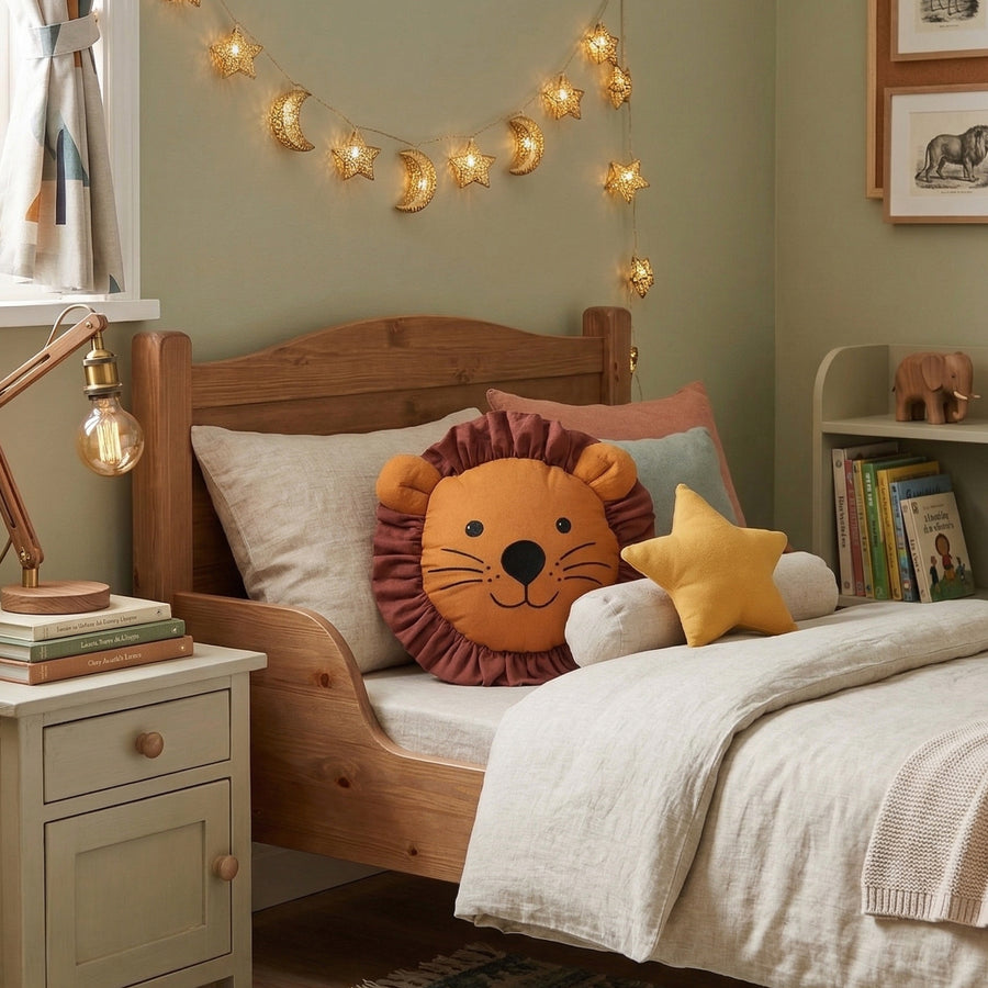 Lion 25 CM diaCute Animal &Shape Cushion|Soft Decorative Throw Pillow Nursery, Bedroom & Playroom Korean Style