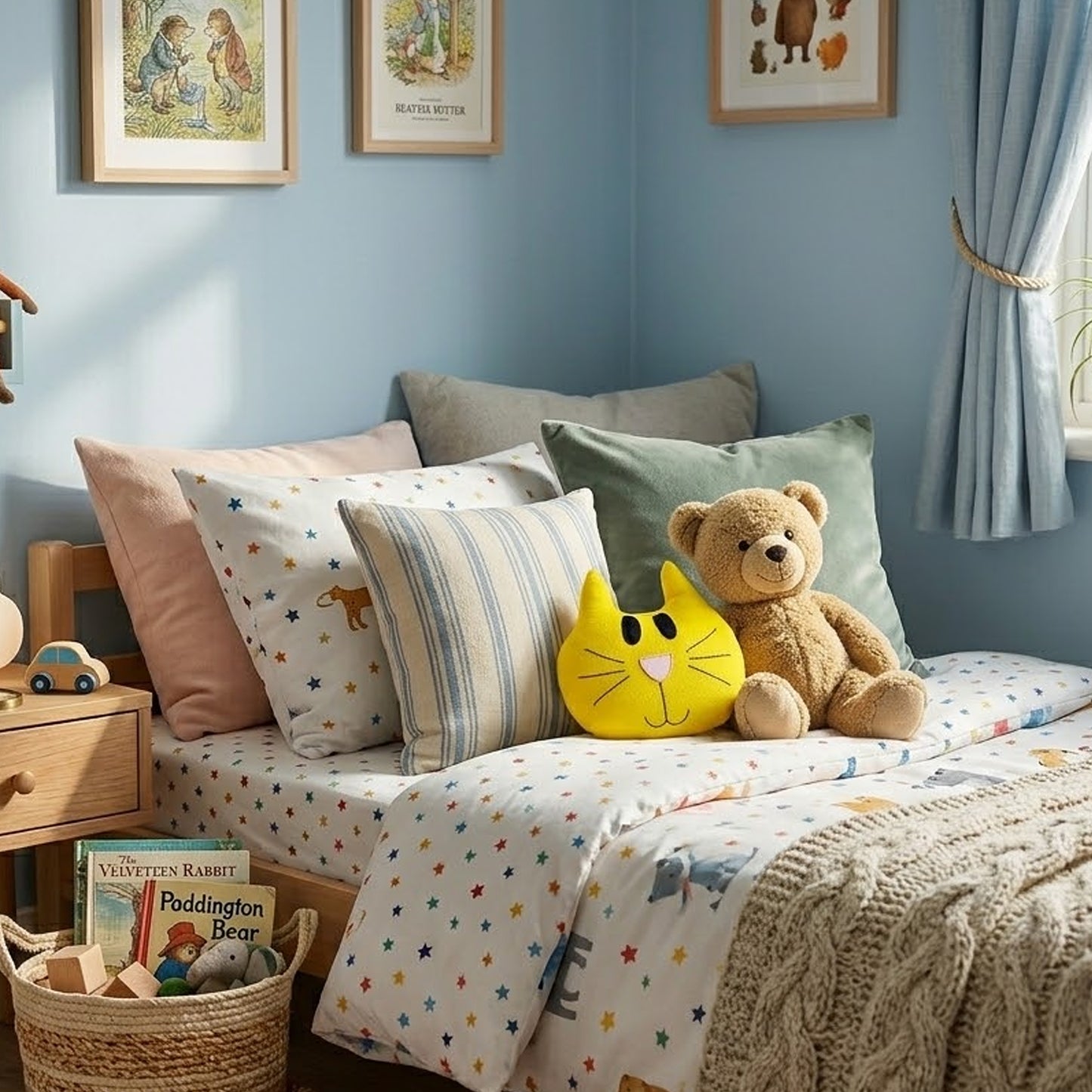 Cat Cute Shape Cushion | Soft Decorative Throw Pillow Nursery, Bedroom & Playroom Korean Style