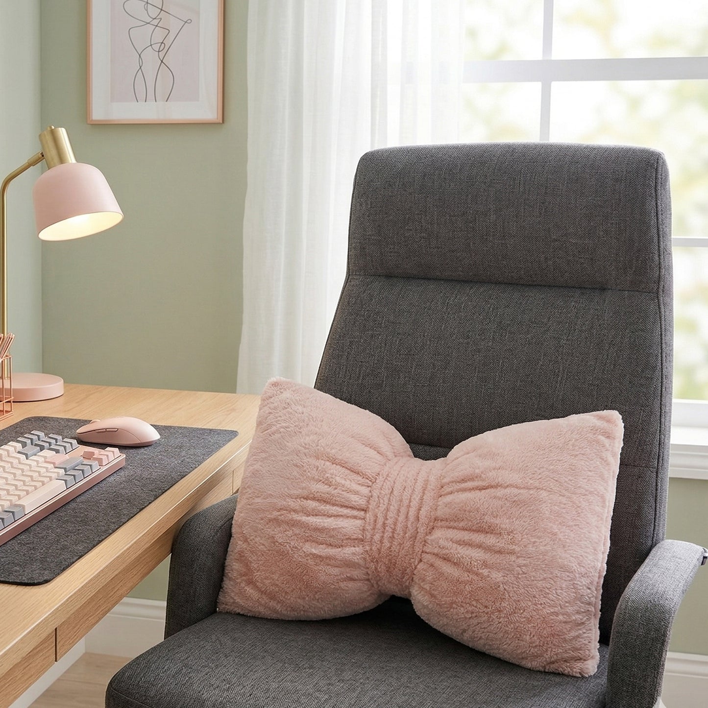 Bow Cute Shape Cushion| Soft Decorative Throw Pillow Nursery, Bedroom & Playroom Korean Style