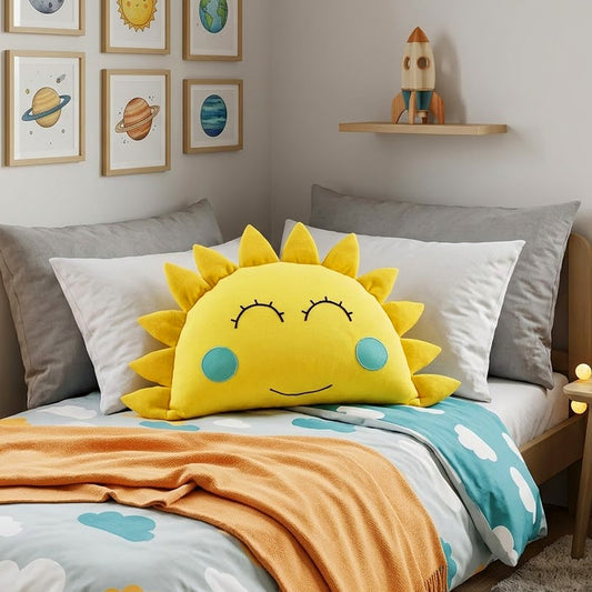 Sun Cute Shape Cushion| Soft Decorative Throw Pillow Nursery, Bedroom & Playroom Korean Style