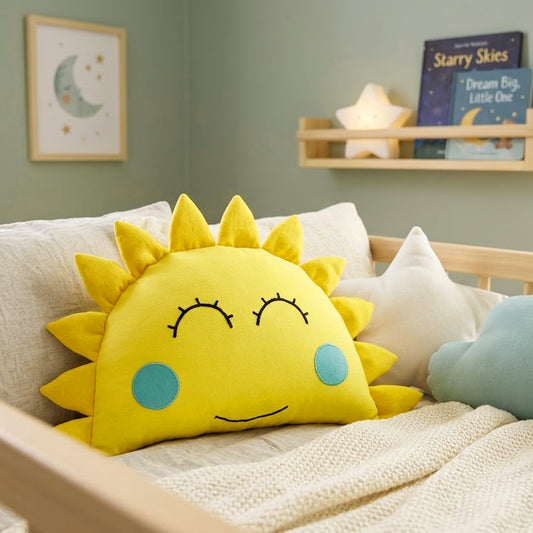 Sun Cute Shape Cushion| Soft Decorative Throw Pillow Nursery, Bedroom & Playroom Korean Style