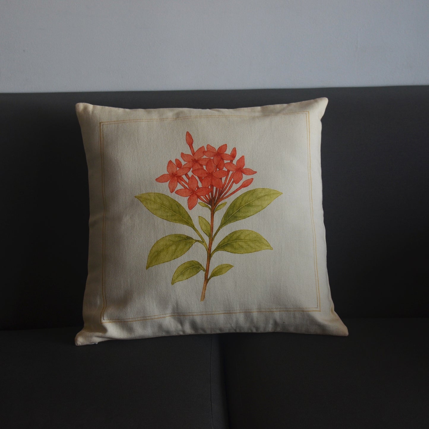 Ixora –Jasmine Duo - Cotton Cushion Covers 16"x16"