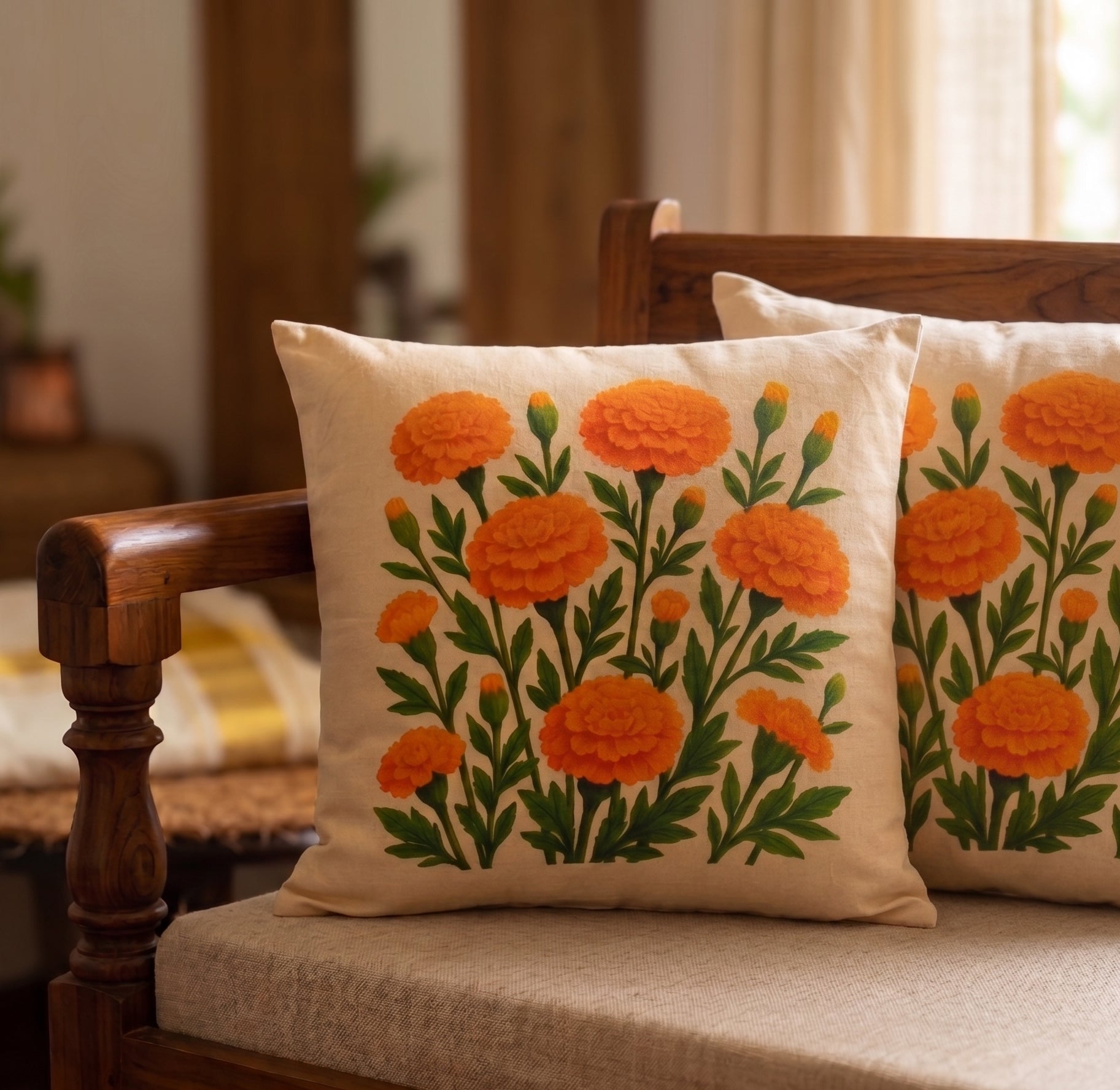 Kvika's patterned cushion collection for Onam